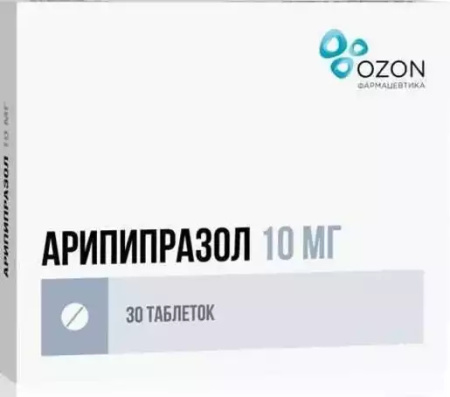 Арипипразол таблетки 10мг №30 детальное фото в интернет-аптеке "Фармсервис"