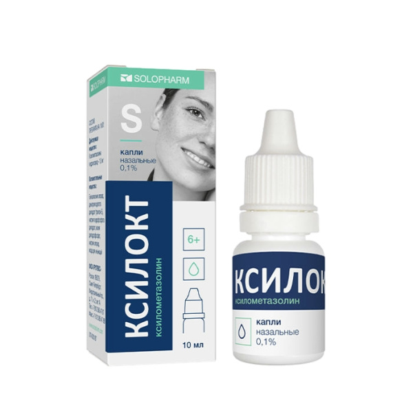Ксилокт-СОЛОфарм капли назальные 0.1% x 10мл №1 фото в интернет-аптеке "Фармсервис"