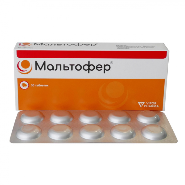 Мальтофер таблетки жевательные 100мг №30 фото в интернет-аптеке "Фармсервис"