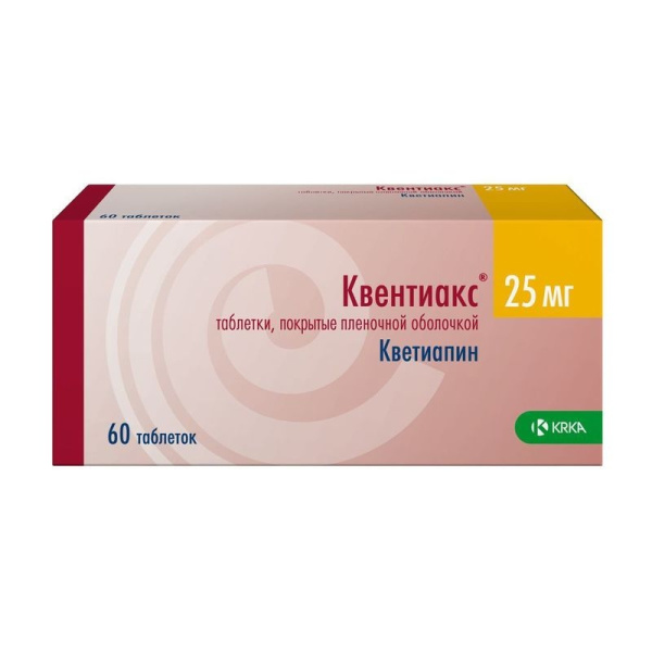 Квентиакс таблетки, покрытые плёночной оболочкой 25мг №60 фото в интернет-аптеке "Фармсервис" Квентиакс таблетки, покрытые плёночной оболочкой 25мг №60 фото в интернет-аптеке "Фармсервис"