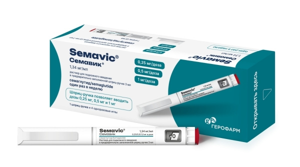 Семавик раствор для подкожного введения 0.25/0.5/1 мг/доза x 3мл №1 фото в интернет-аптеке "Фармсервис"
