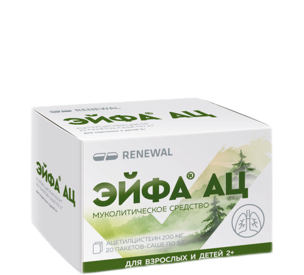 Эйфа АЦ гранулы для приготовления раствора для приёма внутрь 200мг x 3г №20 фото в интернет-аптеке "Фармсервис"