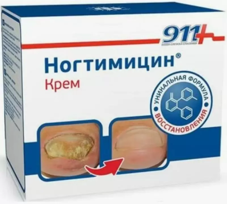 911 Ногтимицин крем противогрибковый 30мл детальное фото в интернет-аптеке "Фармсервис"