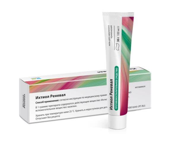 Ихтиол Реневал мазь для наружного применения 100мг/г x 30г №1 фото в интернет-аптеке "Фармсервис"