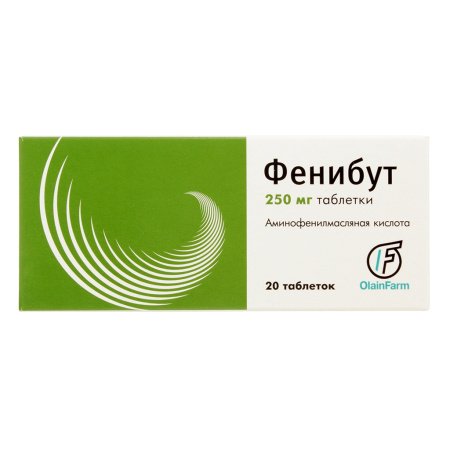 Фенибут таблетки 250мг №20 детальное фото в интернет-аптеке "Фармсервис"