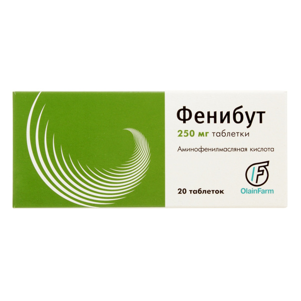 Фенибут таблетки 250мг №20 фото в интернет-аптеке "Фармсервис"