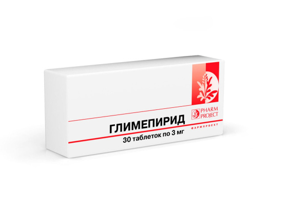 ГЛИМЕПИРИД таблетки 3мг №30 фото в интернет-аптеке "Фармсервис"