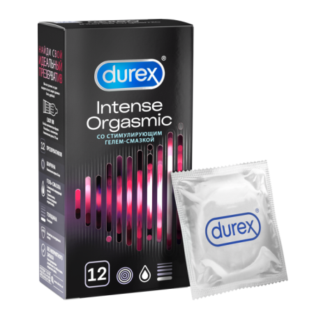 Презерватив DUREX INTENSE ORGASMIC (рельефные) №12 детальное фото в интернет-аптеке "Фармсервис"