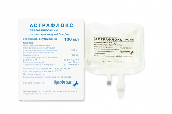 Астрафлокс раствор для инфузий 5мг/мл x 100мл №1 фото в интернет-аптеке "Фармсервис"