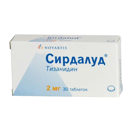 Сирдалуд таблетки 2мг №30 детальное фото в интернет-аптеке "Фармсервис"