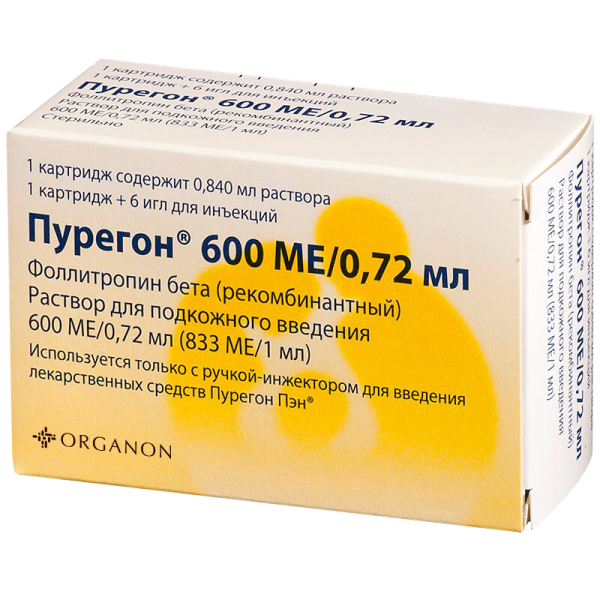 Пурегон раствор для подкожного введения 600МЕ/0.72мл x 720мкл №1 фото в интернет-аптеке "Фармсервис"