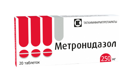 Метронидазол таблетки 250мг №20 детальное фото в интернет-аптеке "Фармсервис"
