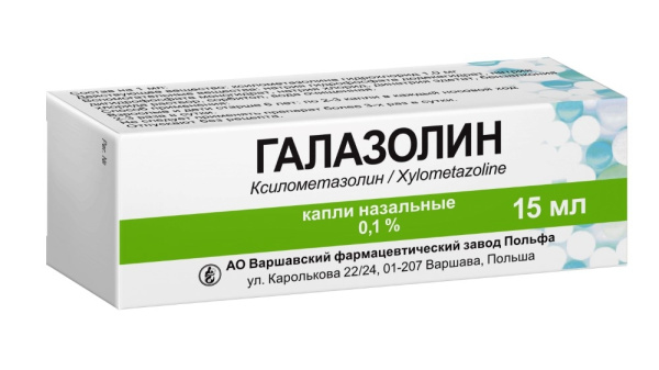 Галазолин капли назальные 0.1% x 15мл №1 фото в интернет-аптеке "Фармсервис"