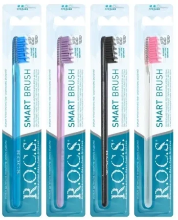 Зубная щетка РОКС модельная средняя детальное фото в интернет-аптеке "Фармсервис"