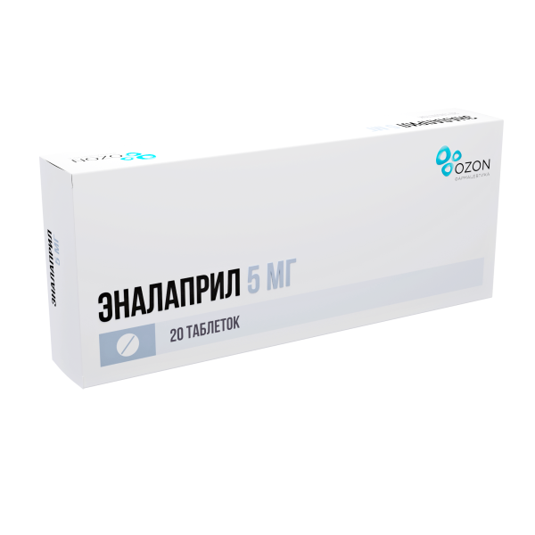 Эналаприл таблетки 5мг №20 фото в интернет-аптеке "Фармсервис" Эналаприл таблетки 5мг №20 фото в интернет-аптеке "Фармсервис"