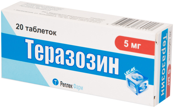 Теразозин таблетки 5мг №20 фото в интернет-аптеке "Фармсервис" Теразозин таблетки 5мг №20 фото в интернет-аптеке "Фармсервис"