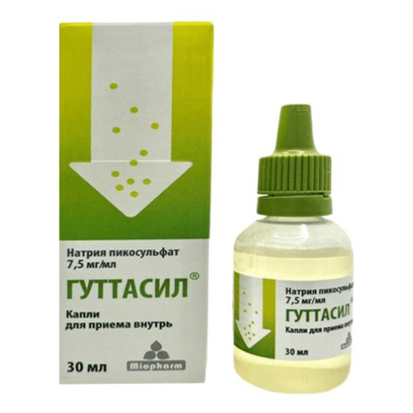 Гуттасил Пикосульфат натрия М капли 30 мл фото в интернет-аптеке "Фармсервис"