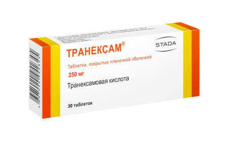 Транексам таблетки, покрытые плёночной оболочкой 250мг №30 детальное фото в интернет-аптеке "Фармсервис"