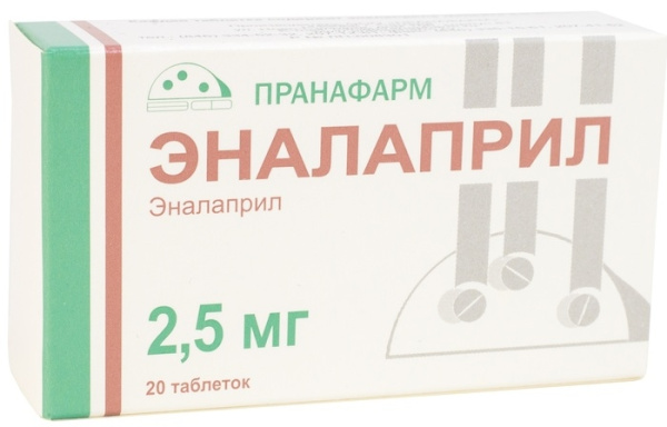 ЭНАЛАПРИЛ таблетки 2.5мг №20 фото в интернет-аптеке "Фармсервис" ЭНАЛАПРИЛ таблетки 2.5мг №20 фото в интернет-аптеке "Фармсервис"