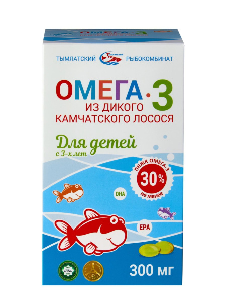 Омега-3 из дикого камчатского лосося для детей с 3-х лет, 84 шт. фото в интернет-аптеке "Фармсервис"