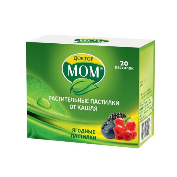 Доктор Мом растительные пастилки от кашля пастилки, [ягодные]  №20 фото в интернет-аптеке "Фармсервис"