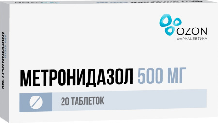 МЕТРОНИДАЗОЛ таблетки 500мг №20 детальное фото в интернет-аптеке "Фармсервис"