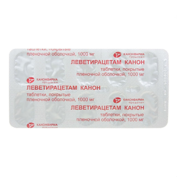 Леветирацетам Канон таблетки, покрытые плёночной оболочкой 1г №30 фото в интернет-аптеке "Фармсервис"