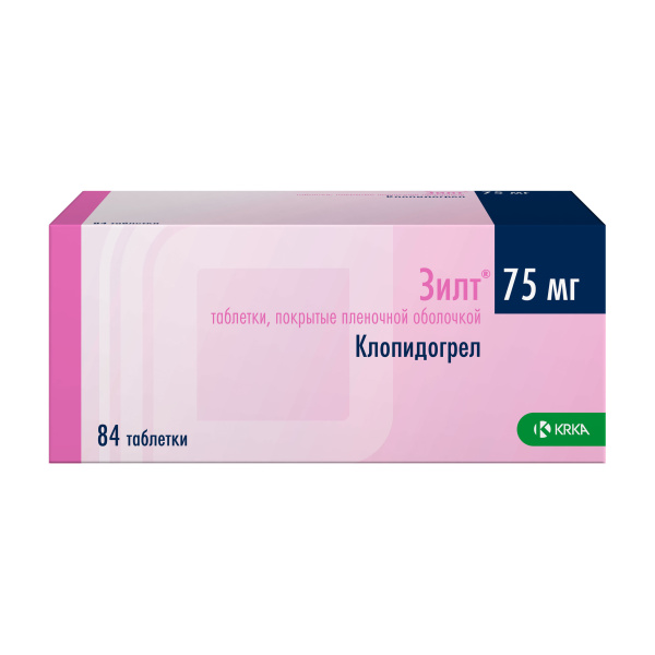 Зилт таблетки, покрытые плёночной оболочкой 75мг №84 фото в интернет-аптеке "Фармсервис"