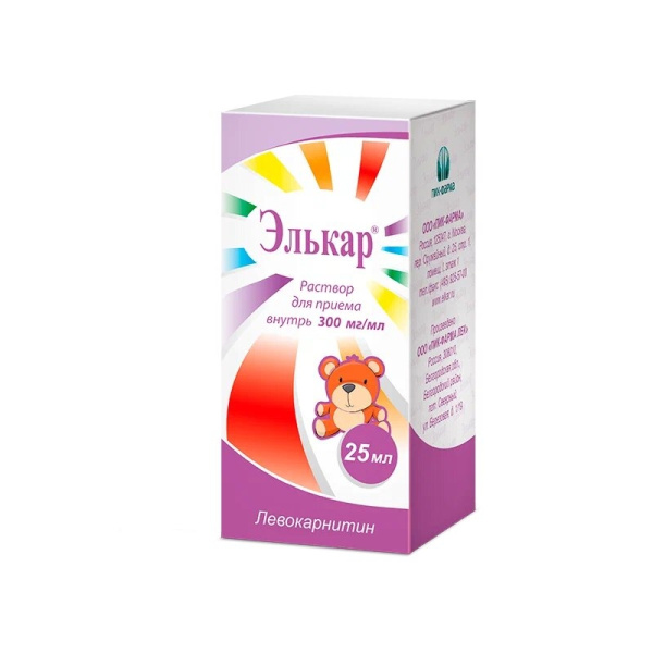 Элькар раствор для приёма внутрь 300мг/мл x 25мл №1 фото в интернет-аптеке "Фармсервис" Элькар раствор для приёма внутрь 300мг/мл x 25мл №1 фото в интернет-аптеке "Фармсервис"