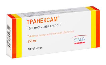 Транексам таблетки, покрытые плёночной оболочкой 250мг №10 детальное фото в интернет-аптеке "Фармсервис"