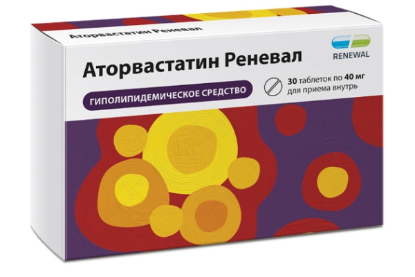 Аторвастатин Реневал таблетки, покрытые плёночной оболочкой 40мг №30 фото в интернет-аптеке "Фармсервис" Аторвастатин Реневал таблетки, покрытые плёночной оболочкой 40мг №30 фото в интернет-аптеке "Фармсервис"