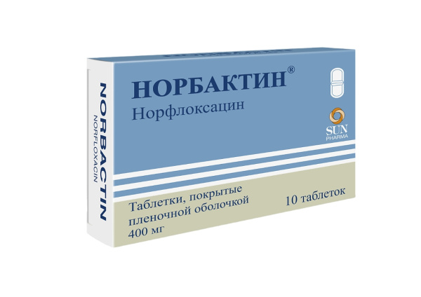 Норбактин таблетки, покрытые плёночной оболочкой 400мг №10 фото в интернет-аптеке "Фармсервис"