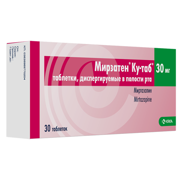 Мирзатен Ку-таб таблетки, диспергируемые в полости рта 30мг №30 фото в интернет-аптеке "Фармсервис"