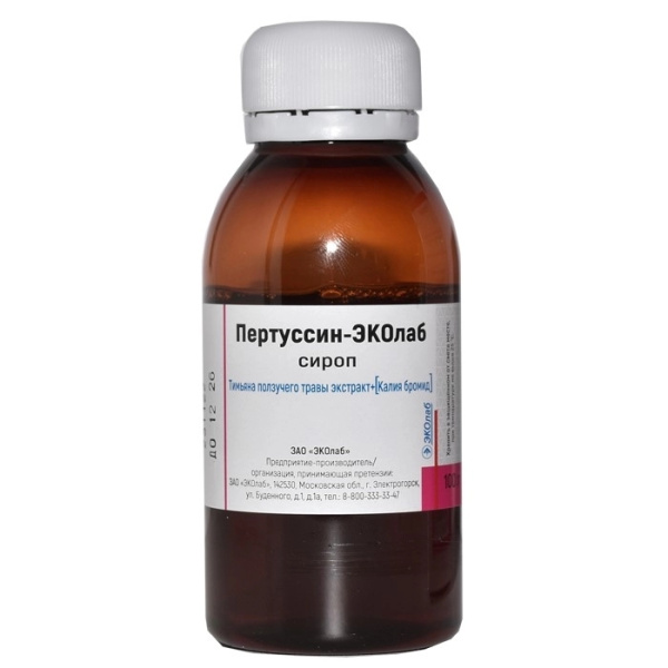 Пертуссин-ЭКОлаб сироп 1г/100г+12г/100г x 100г №1 фото в интернет-аптеке "Фармсервис"