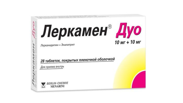 Леркамен Дуо таблетки, покрытые плёночной оболочкой 10мг+10мг №28 фото в интернет-аптеке "Фармсервис"