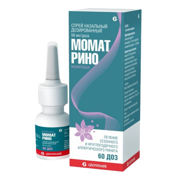 МОМАТ РИНО спрей назальный дозированный 50мкг/доза x 60доза №1 фото в интернет-аптеке "Фармсервис"