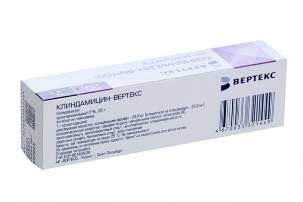 Клиндамицин-Вертекс крем вагинальный 2% x 20г №1 фото в интернет-аптеке "Фармсервис"