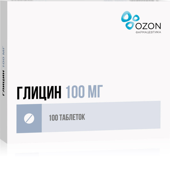 Глицин таблетки подъязычные 100мг №100 фото в интернет-аптеке "Фармсервис"
