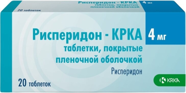 Рисперидон-КРКА таблетки, покрытые плёночной оболочкой 4мг №20 фото в интернет-аптеке "Фармсервис" Рисперидон-КРКА таблетки, покрытые плёночной оболочкой 4мг №20 фото в интернет-аптеке "Фармсервис"