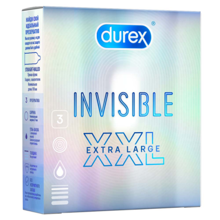 Презерватив DUREX Invisible XXL №3 детальное фото в интернет-аптеке "Фармсервис"