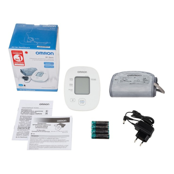 Тонометр OMRON M1 Basic (HEM-7121J-АRU) с адаптером фото в интернет-аптеке "Фармсервис"