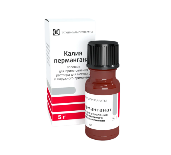 Калия перманганат порошок для приготовления раствора для местного и наружного применения 5г №1 фото в интернет-аптеке "Фармсервис"