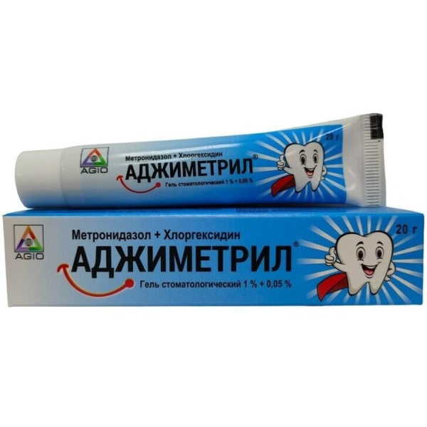 Аджиметрил гель стоматологический 1%+0.05% x 20г №1 фото в интернет-аптеке "Фармсервис"