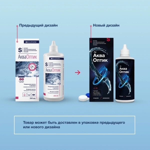АкваОптик раствор для контактных линз многофункциональный 250мл + контейнер фото в интернет-аптеке "Фармсервис"