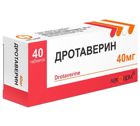 Дротаверин таблетки 40мг №40 детальное фото в интернет-аптеке "Фармсервис"