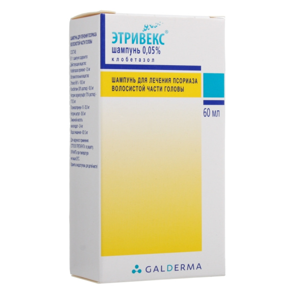 Этривекс шампунь лекарственный 0.05% x 60мл №1 фото в интернет-аптеке "Фармсервис" Этривекс шампунь лекарственный 0.05% x 60мл №1 фото в интернет-аптеке "Фармсервис"