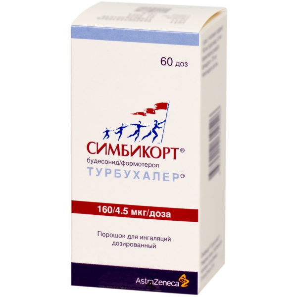 Симбикорт Турбухалер порошок для ингаляций дозированный 160мкг/доза+4.5мкг/доза x 60доза №1 фото в интернет-аптеке "Фармсервис"