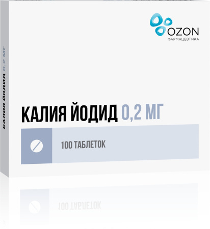 Калия йодид таблетки 200мкг №100 детальное фото в интернет-аптеке "Фармсервис"