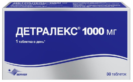 Детралекс таблетки, покрытые плёночной оболочкой 1г №30 детальное фото в интернет-аптеке "Фармсервис"