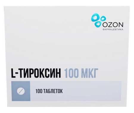 L-Тироксин таблетки 100мкг №100 детальное фото в интернет-аптеке "Фармсервис" L-Тироксин таблетки 100мкг №100 детальное фото в интернет-аптеке "Фармсервис"